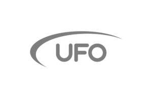 universal fibre optic (ufo) logo